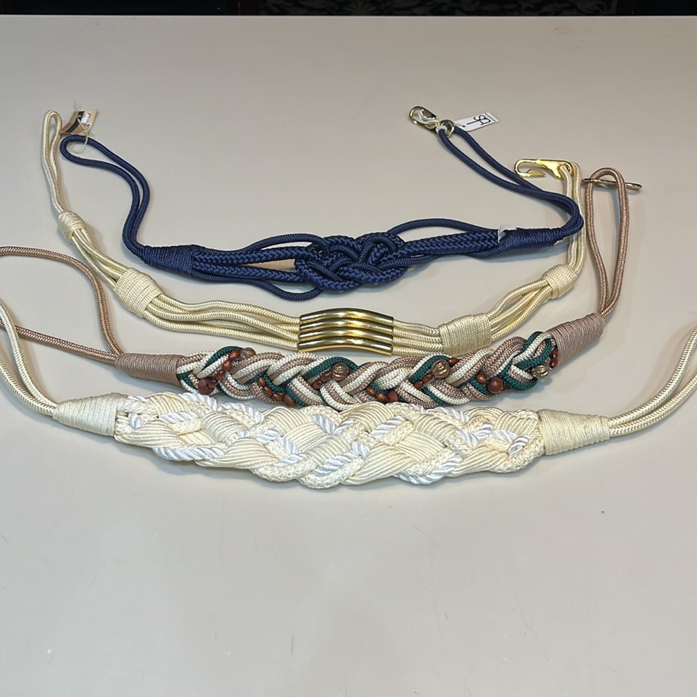 Vintage  braided rope belts M/L